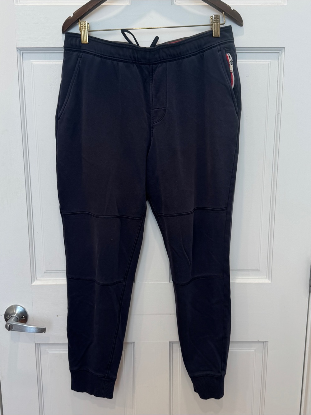 Fourlaps Navy Jogger Pants M Athletic Streetwear Track Running Tapered Sweatpant